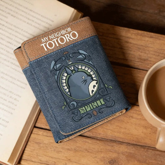Totoro Canvas Mini Wallet Compact Card Holder Coin Purse