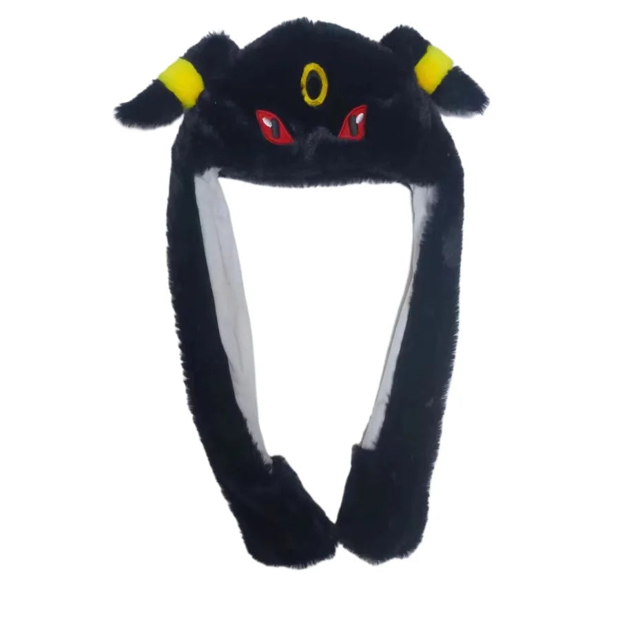 Gengar Plush Hat with Moving Ears – Cozy Pokémon Winter Cosplay Cap