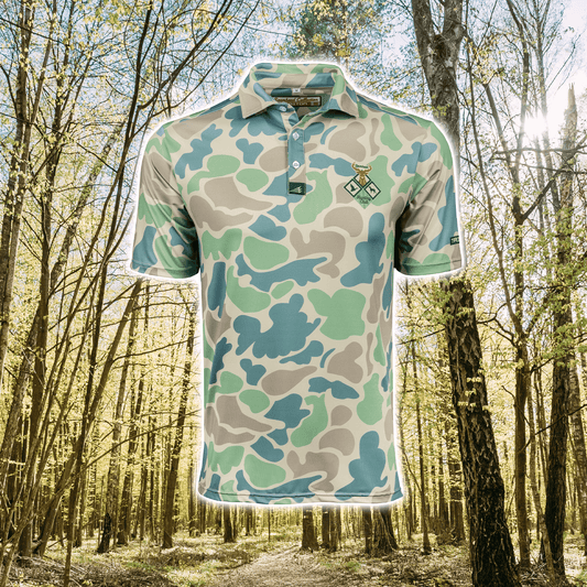 Seamhead Hunting Club HyperMAX Performance Camo Polo.
