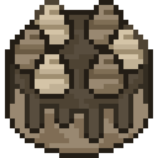 Digital Pixel Art chocolate cake with pixelated brown layers, tan frosting, and a small candle on top