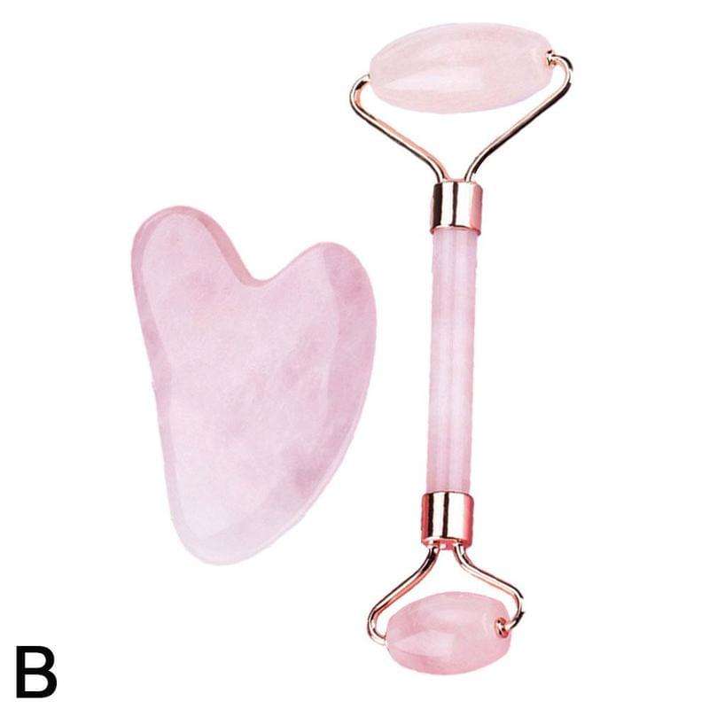 Rose Quartz Face Massage Roller.
