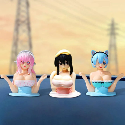 Kawaii Cruise Charms Anime Figure Car Ornament.