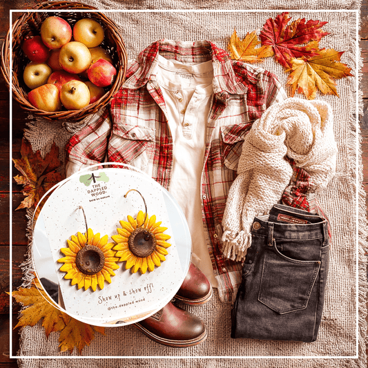 Clara - Handmade Sunflower Earrings.