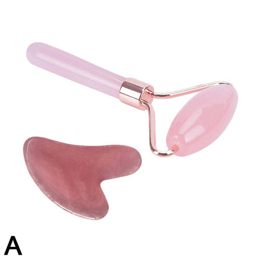Rose Quartz Face Massage Roller.