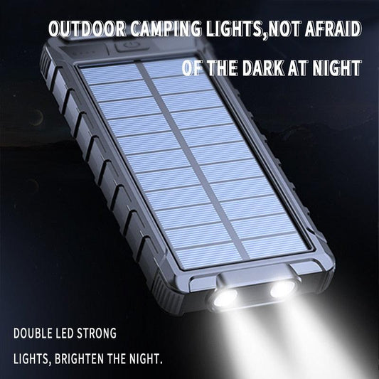 Solar Powered Energy Bank - 20000mAh Waterproof.