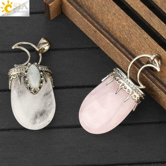 Crystal Antique Pendant Necklace.