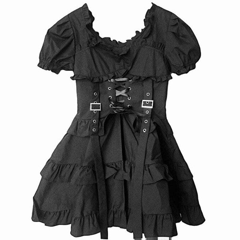 Gothic Women Black Dress.