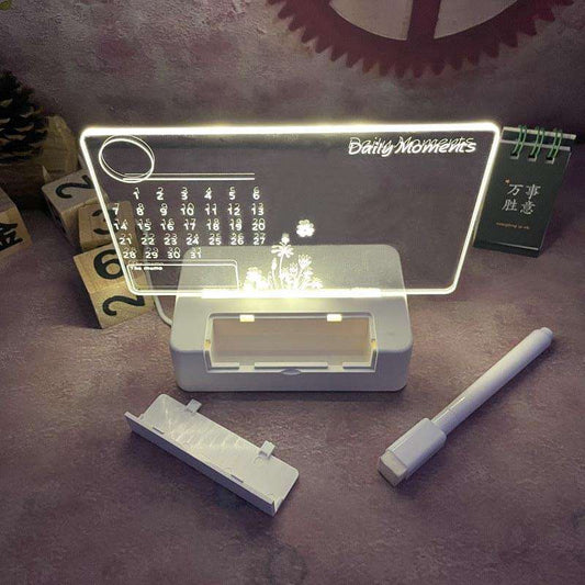 LED Note Board Light With Pen USB Message Board Night Light.