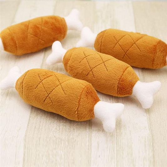 Chicken Legs Pet Plush Toy.
