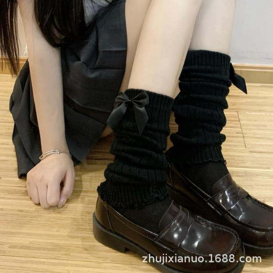 Lace Bow Loose Socks.