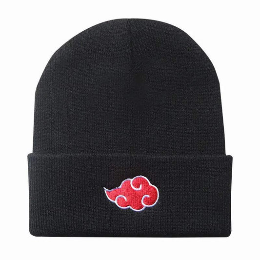 Akatsuki Red Cloud Knitted Beanie Hat.