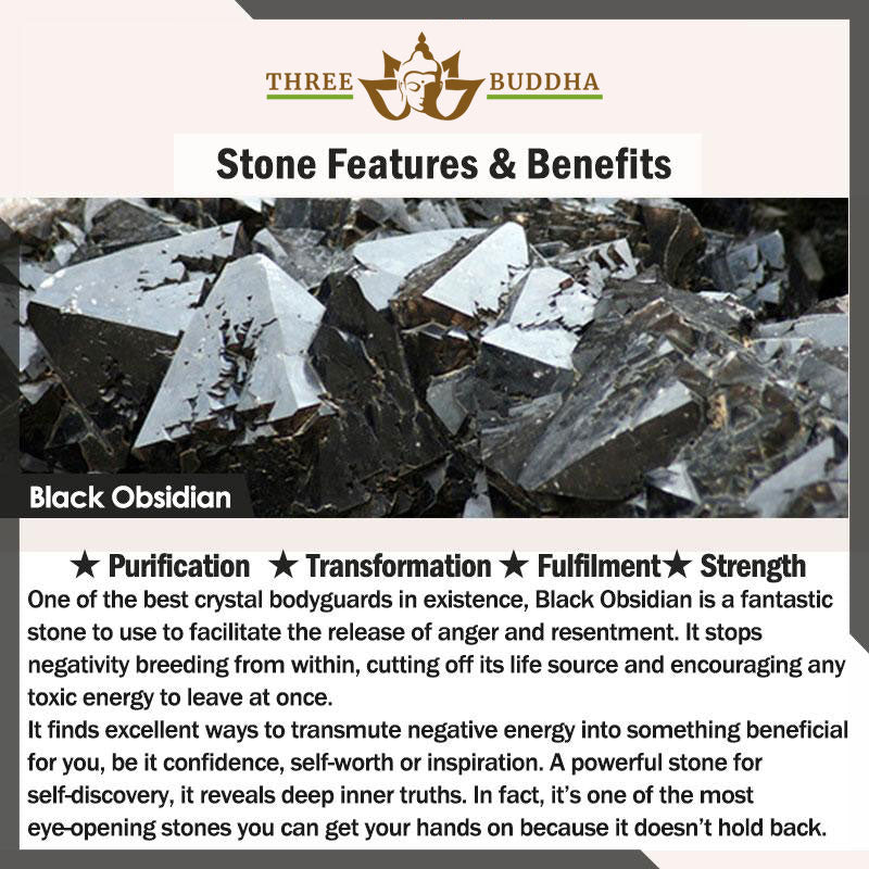 Wealth Attractor Black Obsidian Bracelet