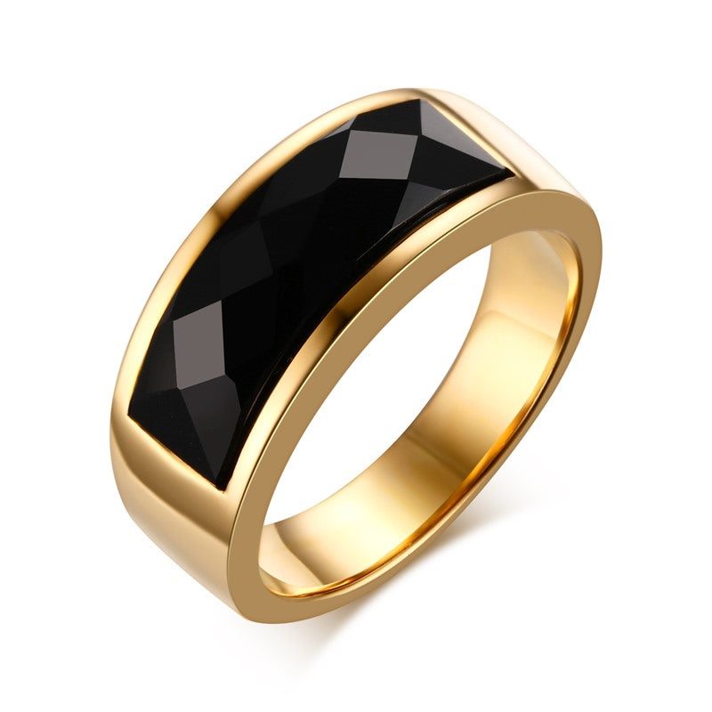 Black Carnelian Stone Ring.