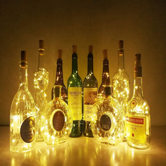 LED Wine Bottle Lights with Cork.