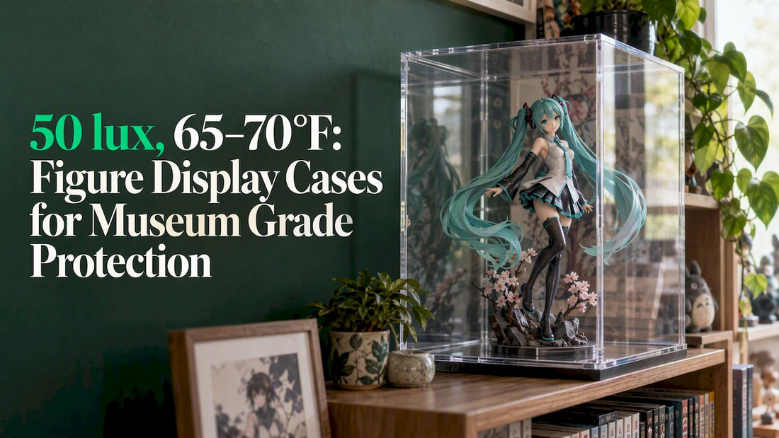 Resin figure inside clear protective display case
