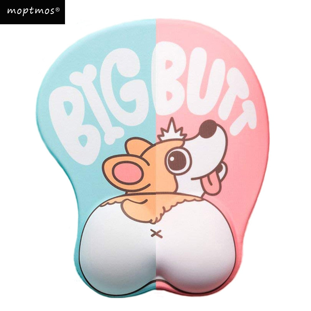Cute Corgi Butt 3d Mousepad Multiple Styles