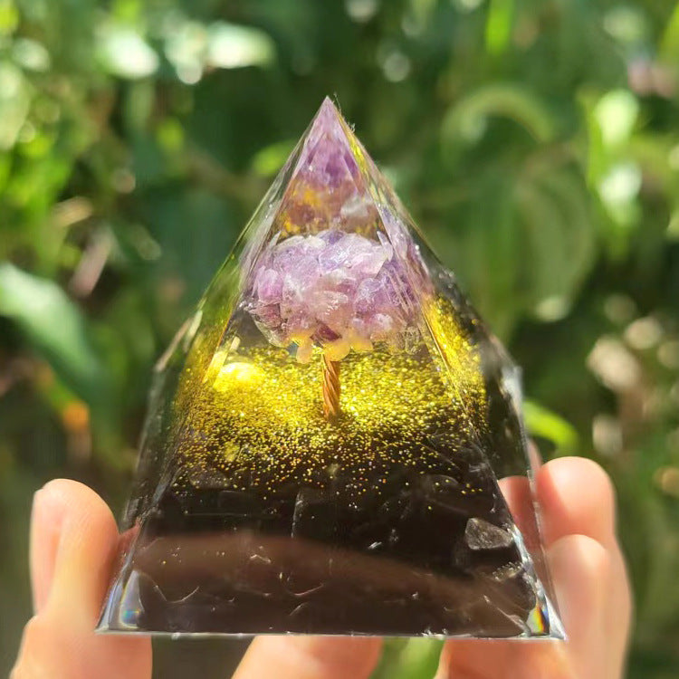 Various Orgone Crystal Pyramids