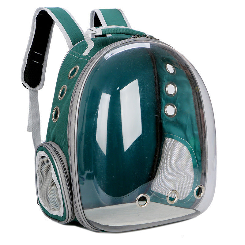 Space Capsule Cat Shoulder Bag: Transparent Panoramic Portable Pet Carrier