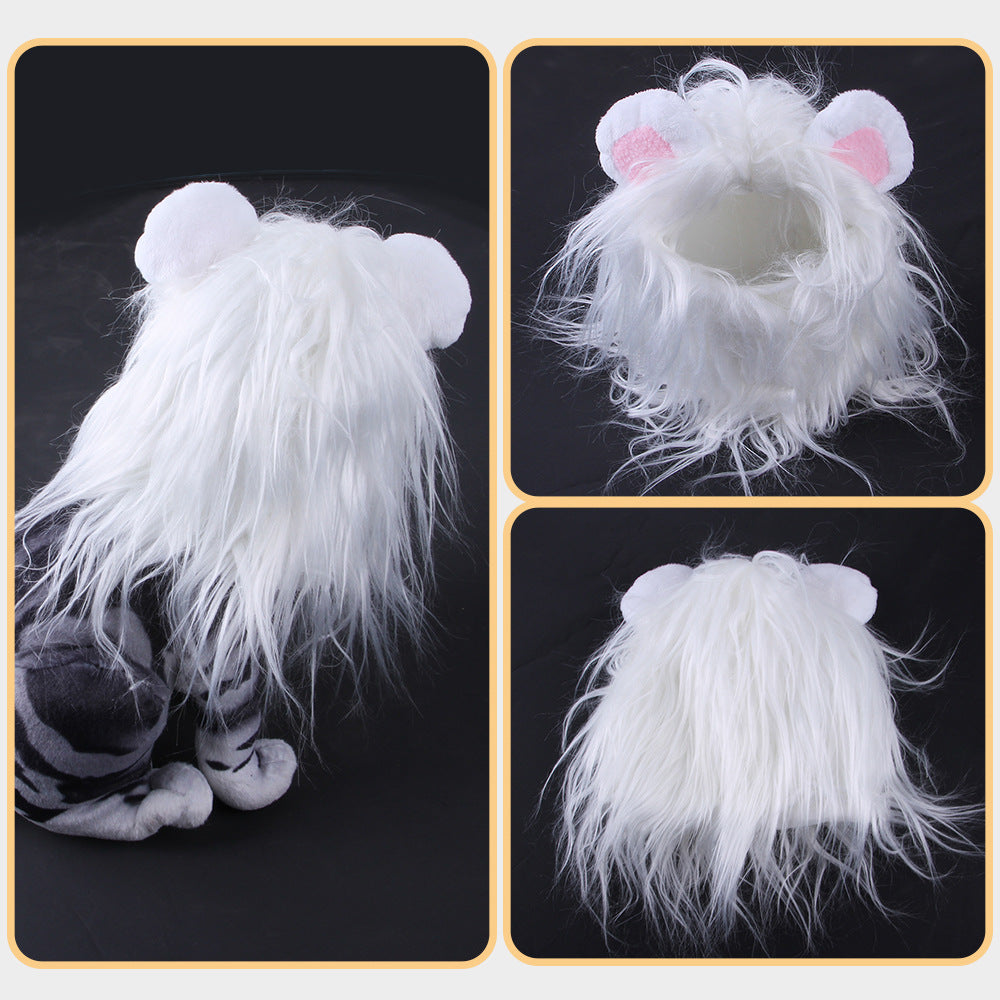 Lion Mane Headdress for Cats and Dogs: Adorable Pet Costume
