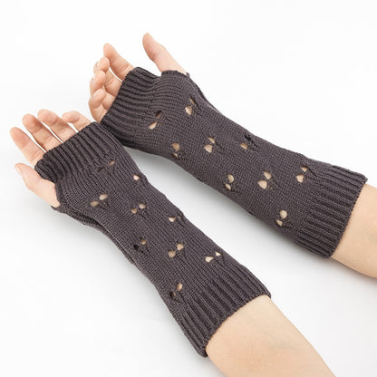 Cozy Charm: Women's Crochet Knitted Arm Gloves