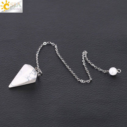 Reiki Pendulum Healing Crystal Necklaces