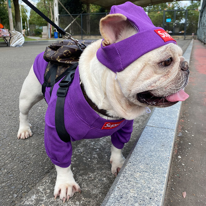 Urban Pup Swagger: Coat & Hat Combo