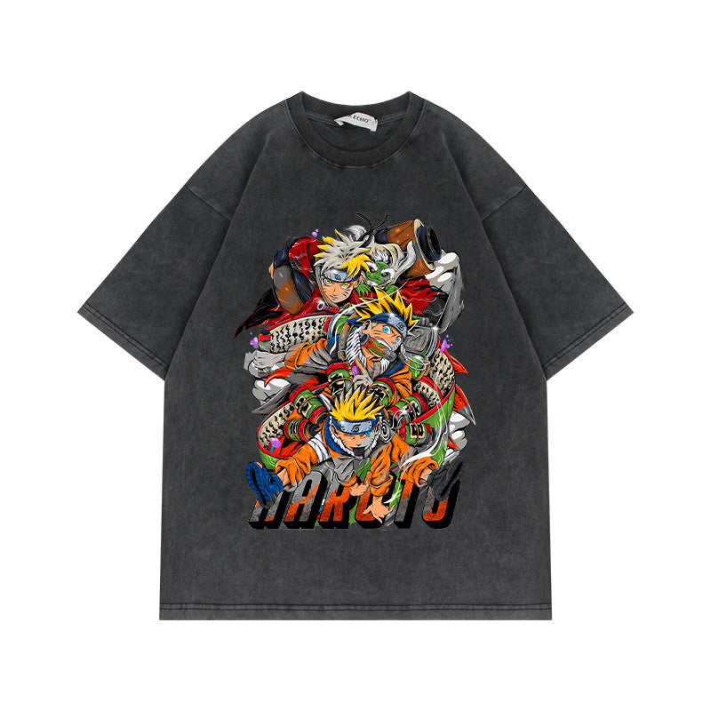 Heavyweight Washed Naruto Shirts - Various Styles