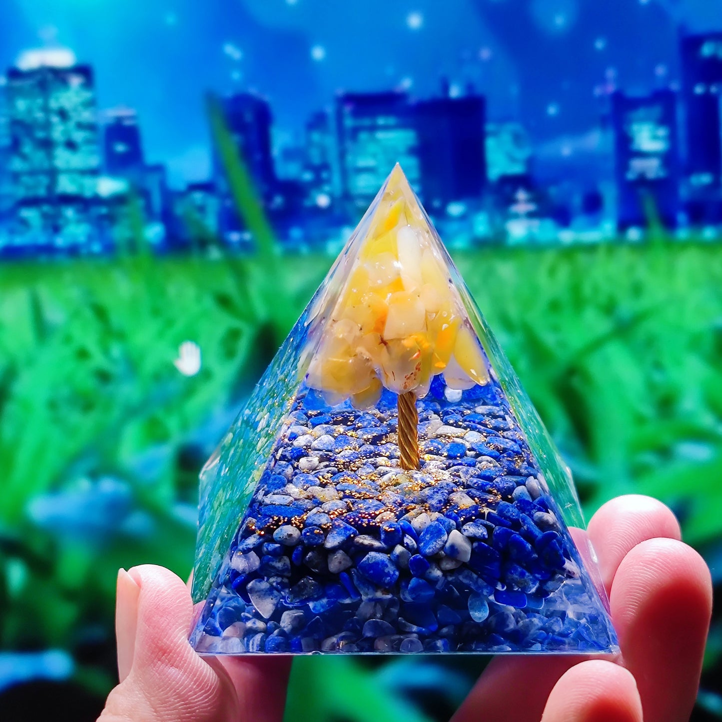 Orgone Crystal Pyramid - Tree Of Healing