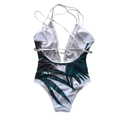 Retro Wave High Waisted One Piece Women's Swimsuit