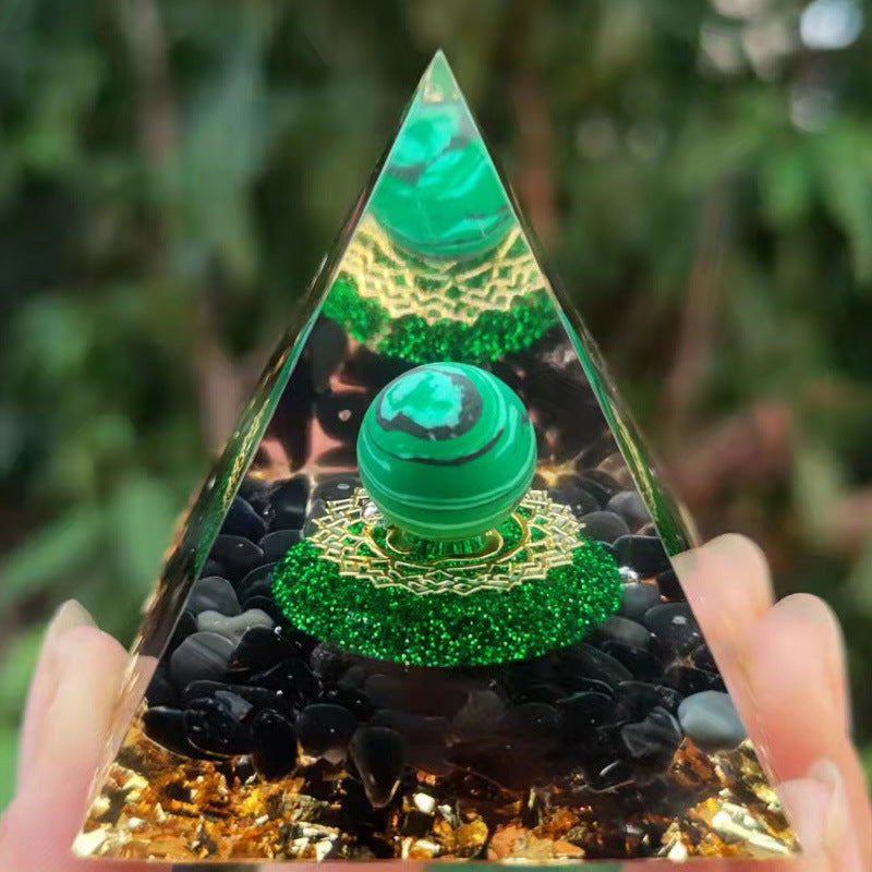 Various Orgone Crystal Pyramids
