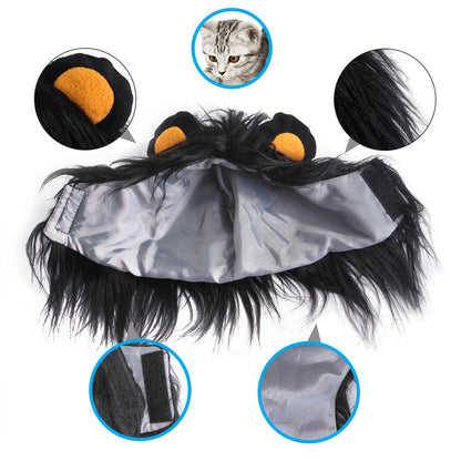 Lion Mane Headdress for Cats and Dogs: Adorable Pet Costume