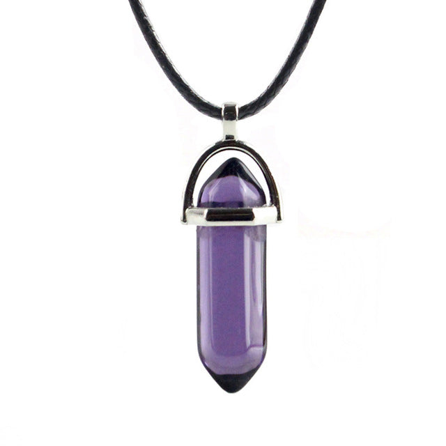 Hexagonal Column Crystal Amulet