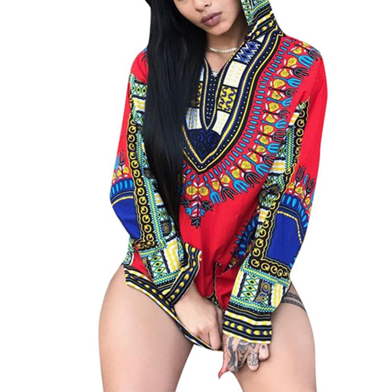 Vintage Hooded Long Sleeve Dashiki