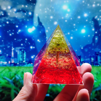 Orgone Crystal Pyramid - Tree Of Healing