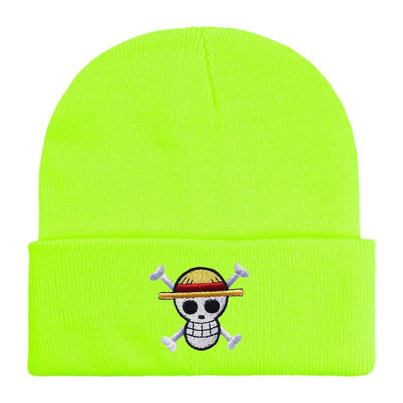 Pirate King's Emblem: One Piece Embroidered Knitted Hat