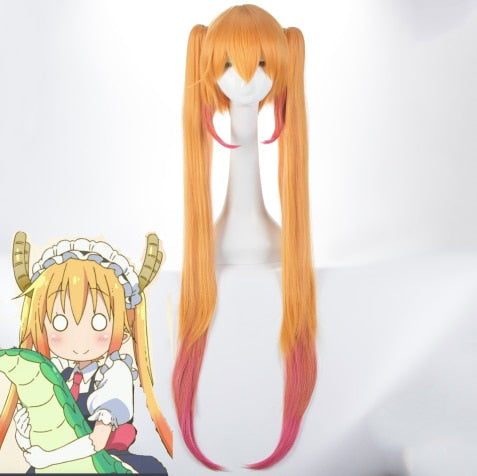 Japanese Anime Kobayashi Maid Dragon Tohru Cosplay Wig Long pigtails
