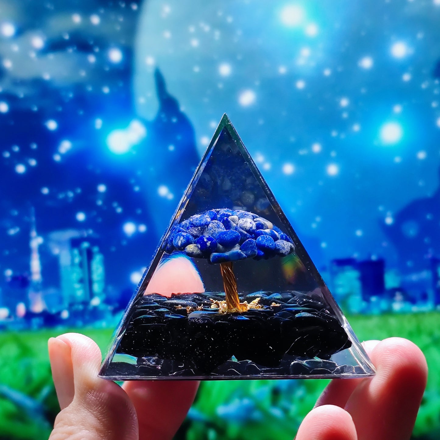 Orgone Pyramid Various Crystal Tree's