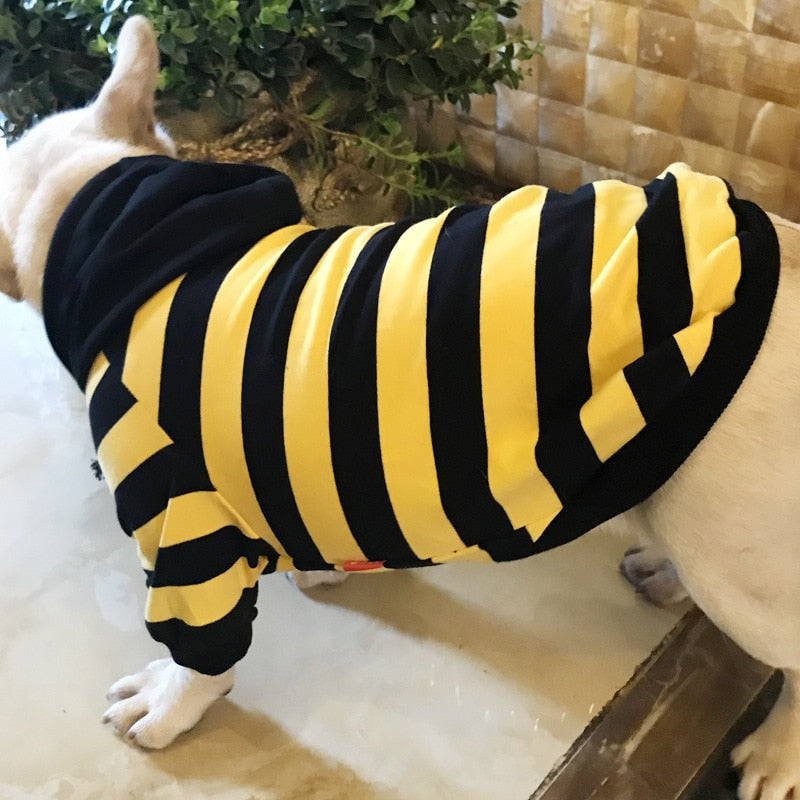 Stripe Tails Pet Dog Striped Hoodies Jacket