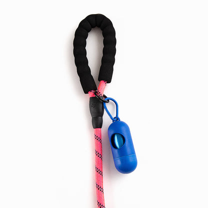 Reflective Round Rope Pet Leash with Anti-Running Foam Handle