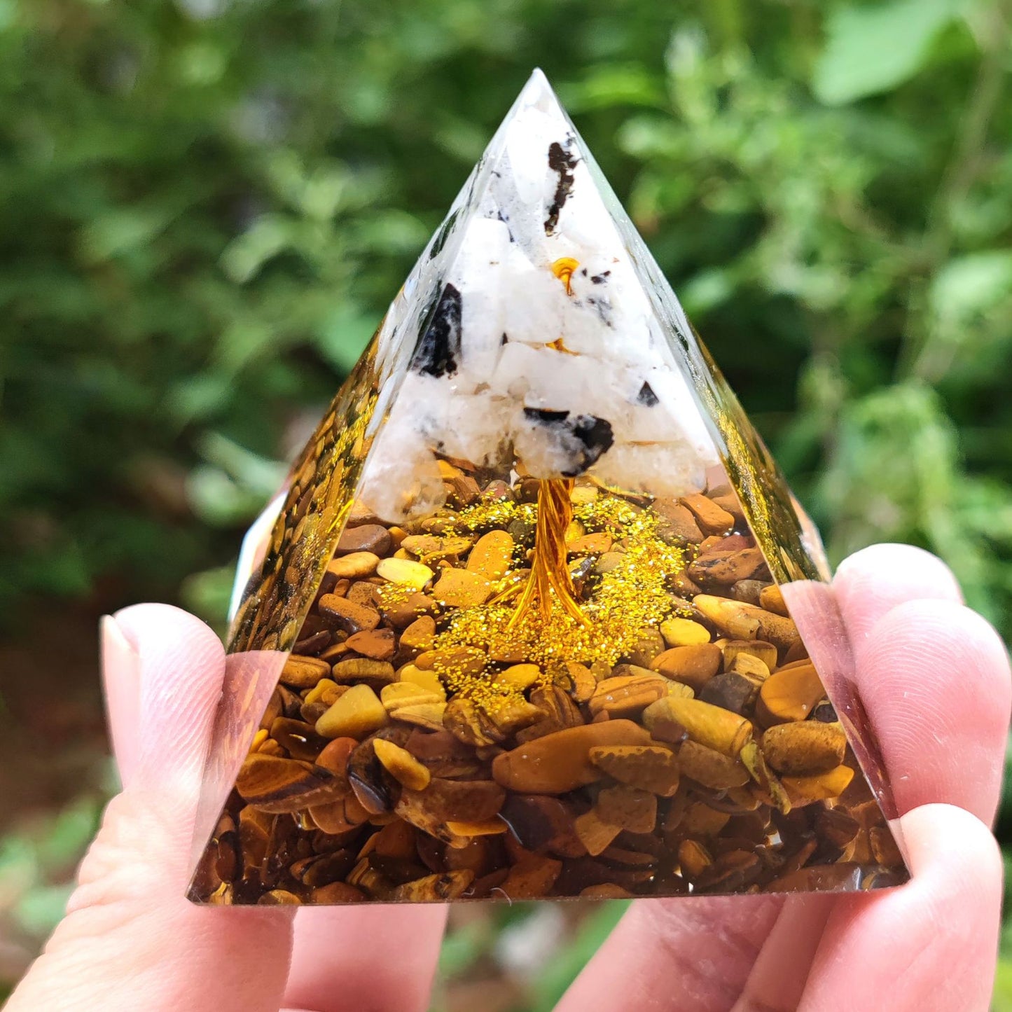 Orgone Crystal Pyramid - Tree Of Healing