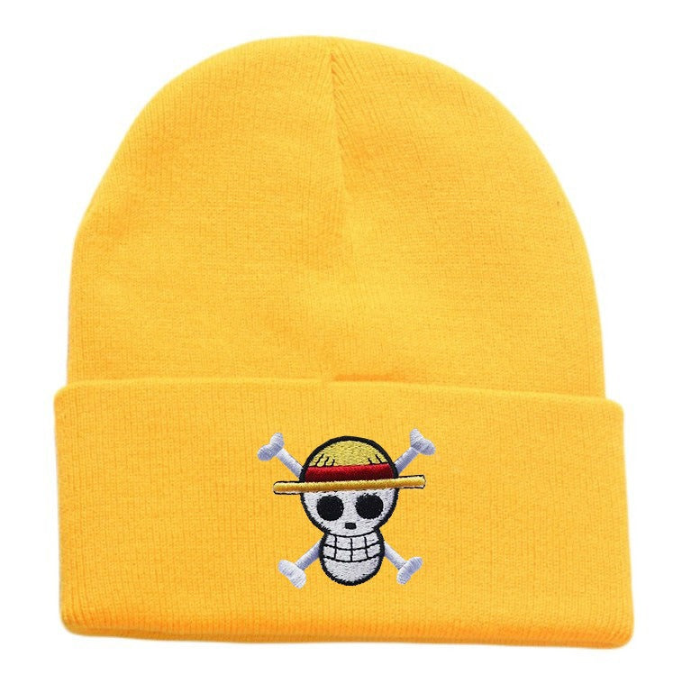 Pirate King's Emblem: One Piece Embroidered Knitted Hat