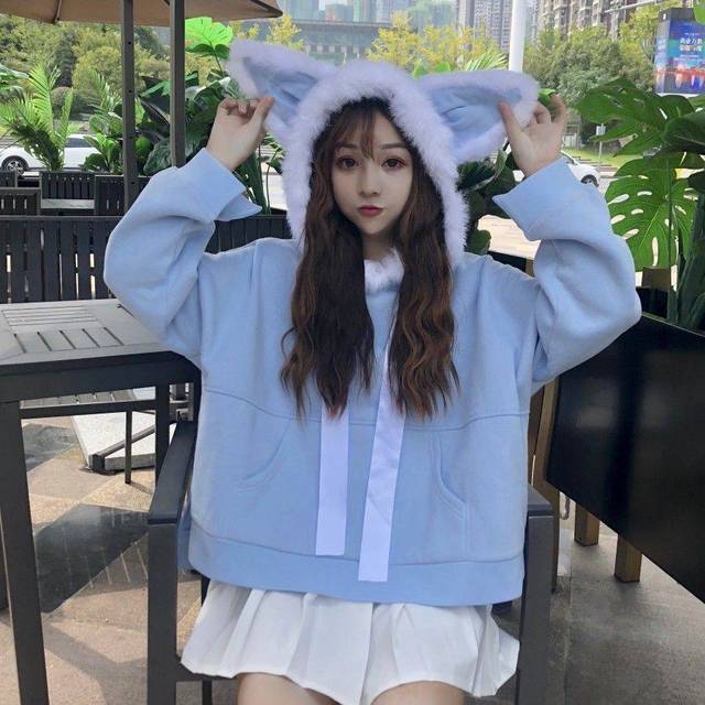 Fox Ears Hooded Sweatshirt