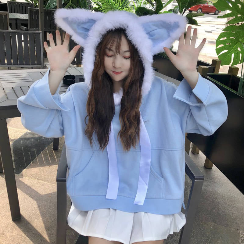 Fox Ears Hooded Sweatshirt