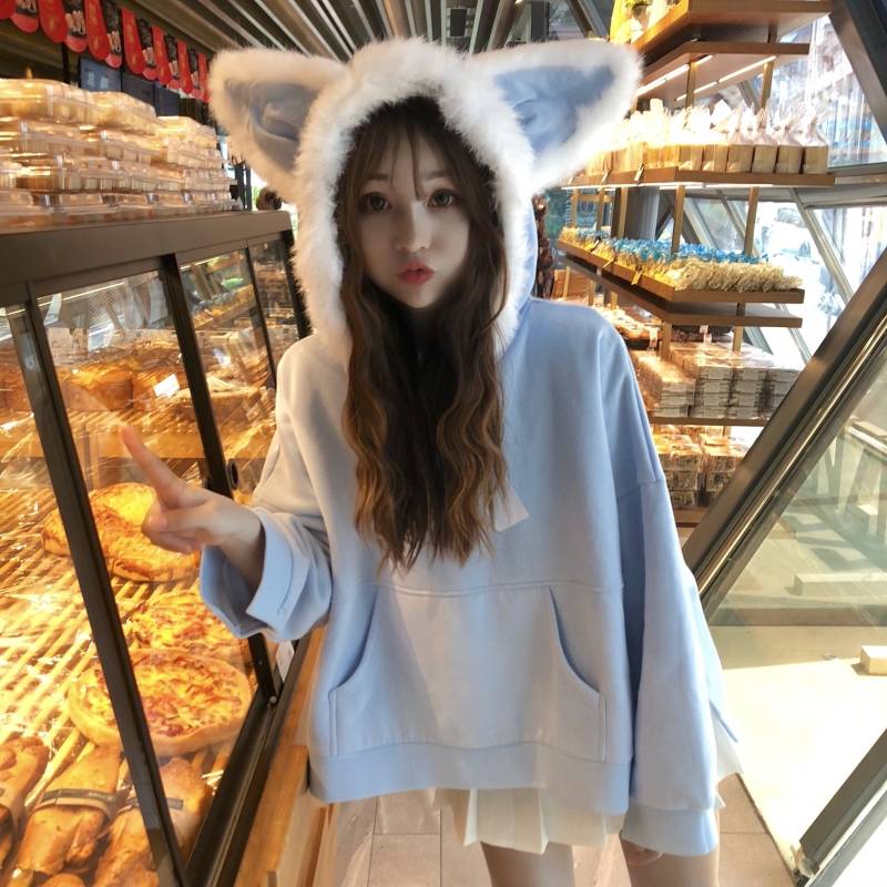 Fox Ears Hooded Sweatshirt