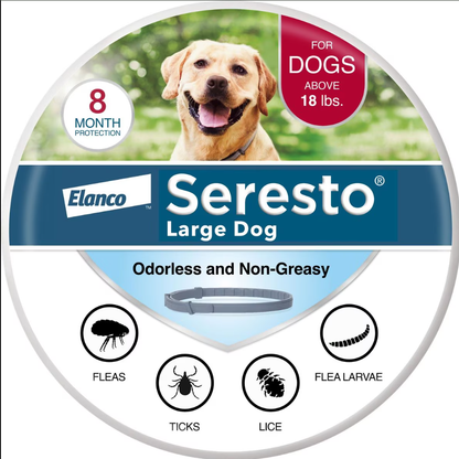 Seresto Large Dog Flea and Tick Collar for Pest Prevention and Protection - Pack of 1 - Last 8 Months