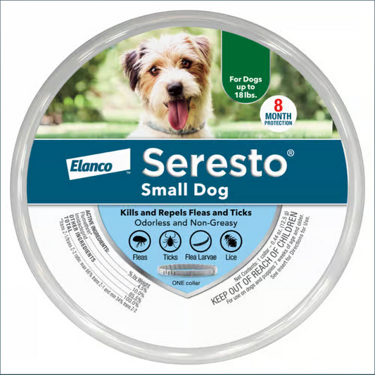 Seresto Small Dog Flea and Tick Collar for 8 Months Pest Prevention and Protection