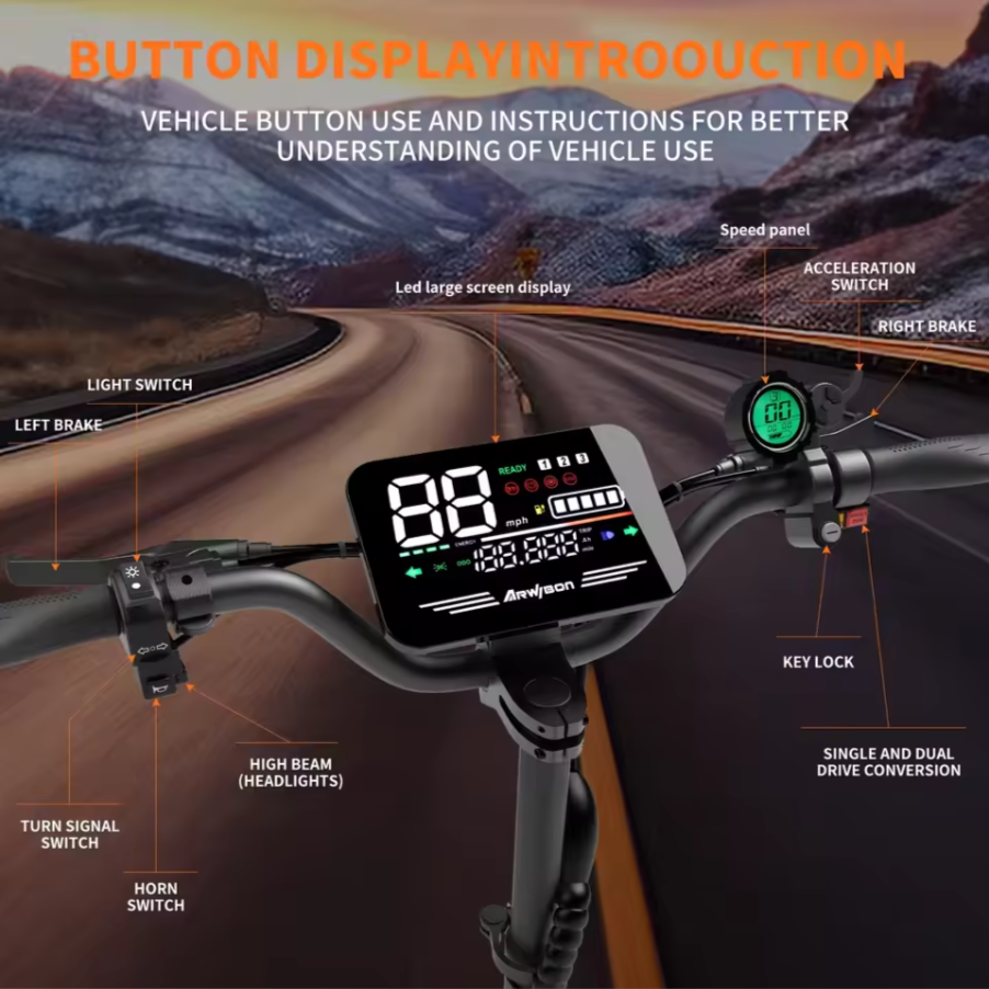 5600W Adult Electric Scooter – Dual Motor, 46MPH Top Speed, 60V/27AH Battery