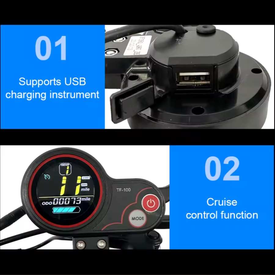 800W Electric Kick Scooter – 45KM/H 48V Off-Road Tires  Brushless Motor Foldable