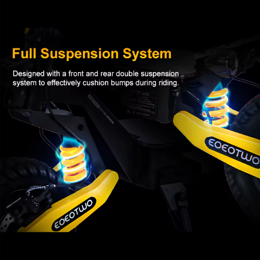 40mph Dual Motor Electric Scooter 2400W With LED Lights