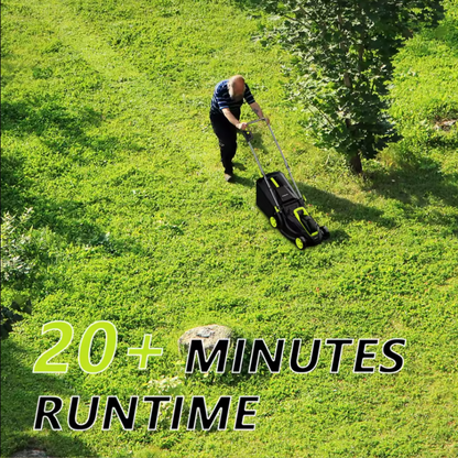 Deli 13" Cordless Electric 2 in 1 Lawn Mower Brushless, 21V 4.0Ah Battery